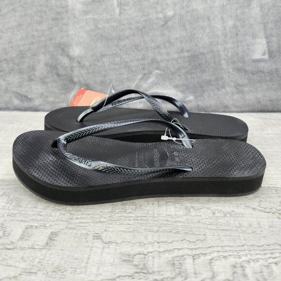 Havaianas Flip Flop Women 9/10 (EU39/40) Black NWT - Picture 3 of 10